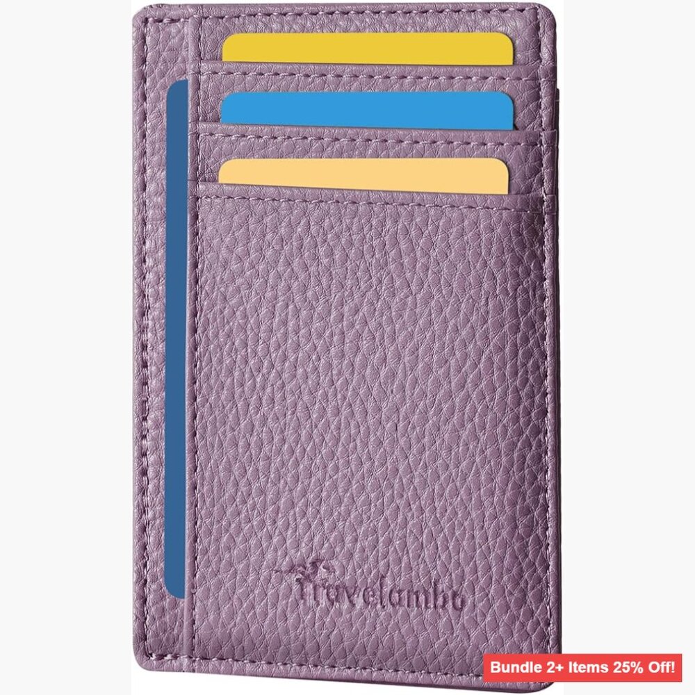 Slim Leather RFID Blocking Front Pocket Wallet Minimalist Design